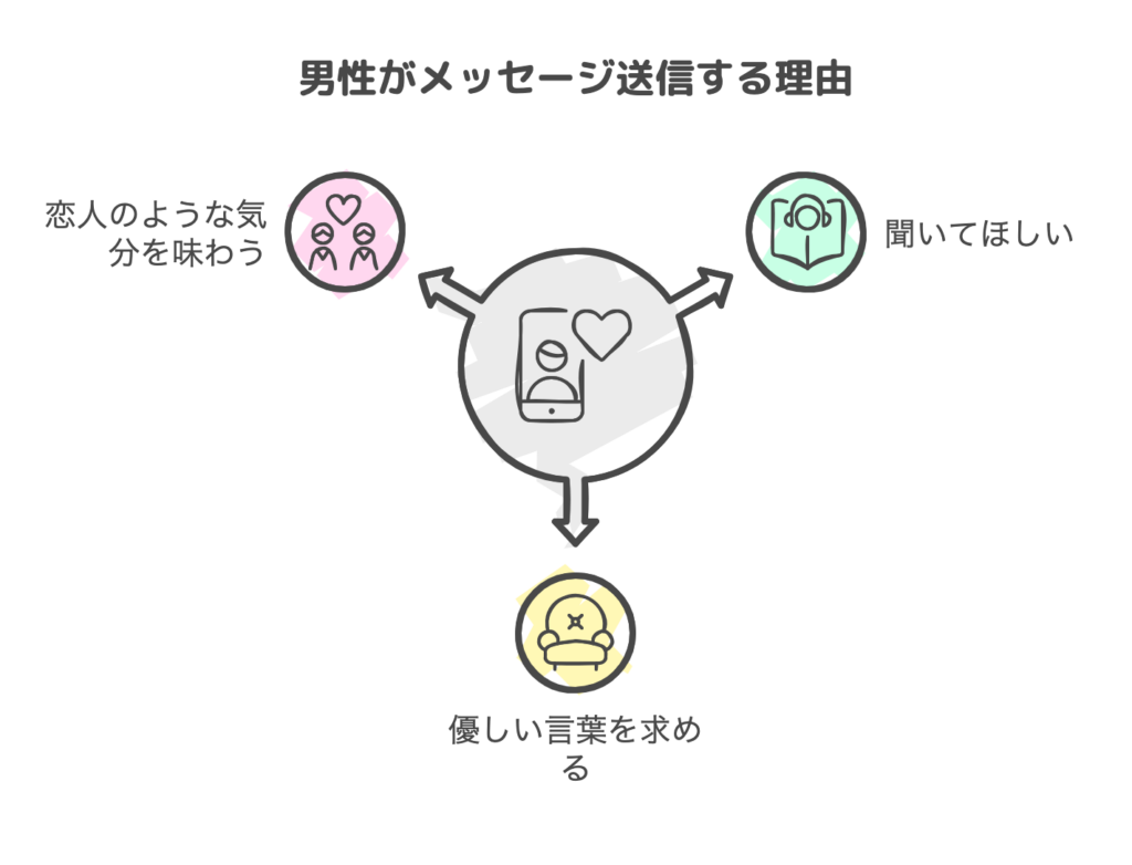 男性がメッセージを送る動機
